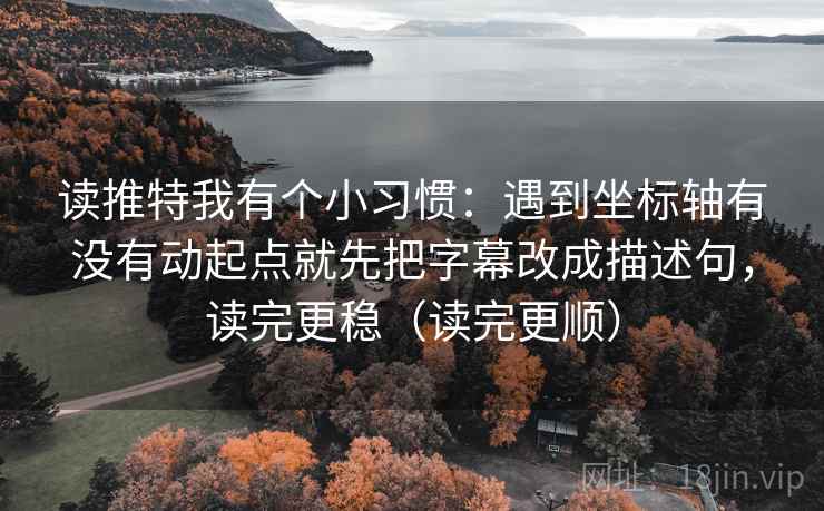 读推特我有个小习惯：遇到坐标轴有没有动起点就先把字幕改成描述句，读完更稳（读完更顺）  第1张